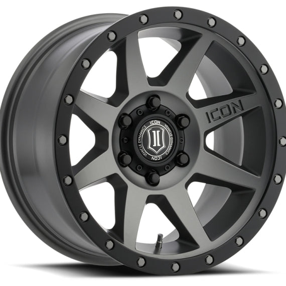 ICON Rebound 17x8.5 6x5.5 25mm Offset 5.75in BS 95.1mm Bore Titanium Wheel