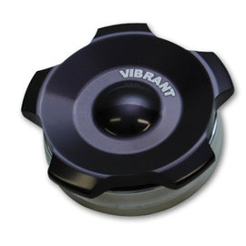 Vibrant 2in OD Aluminum Weld Bungs w/ Anodized Black Aluminum Threaded Cap (incl. O-Ring)