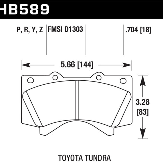 Hawk 08-21 Toyota Land Cruiser HP Plus Brake Pad Set