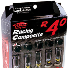 Project Kics 12x1.50 R40 Lug Nuts - Black (16+4 Locks)