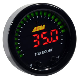 AEM X-Series Tru-Boost Controller Gauge w/ Boost Control Solenoid 80PSIg Internal MAP Sensor