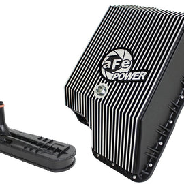 afe Transmission Pan (Black); Ford Diesel Trucks 03-10 V8-6.0/6.4L (td)