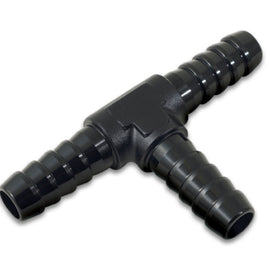 Vibrant 3/8in Barbed Tee Adapter - Black Anodized