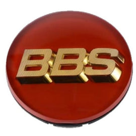 BBS Center Cap 70.6mm Red/Gold (3-tab) (56.24.073)