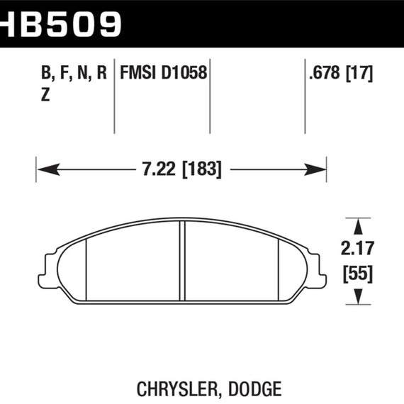 Hawk 05 Chrysler 300C w/ Perf. and HD Suspension Performance Ceramic Street Front Brake Pads