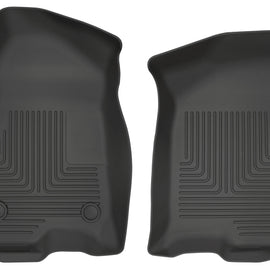 Husky Liners 2019 Chevrolet Silverado 1500 Crew Cab WeatherBeater Black Front Floor Liners