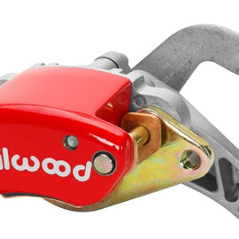 Wilwood Caliper-MC4 Mechanical-L/H - Red w/ Logo 1.19in Piston .81in Disc