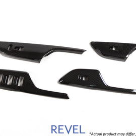 Revel GT Dry Carbon Window Switch Panels (FL/FR/RL/RR) 16-18 Honda Civic - 4 Pieces