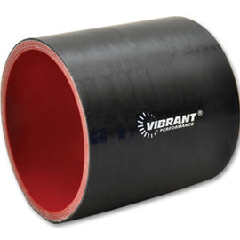 Vibrant 4 Ply Reinforced Silicone Straight Hose Coupling - 4.5in I.D. x 3in long (BLACK)