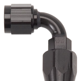 Russell Performance -6 AN Black 90 Degree Full Flow Hose End