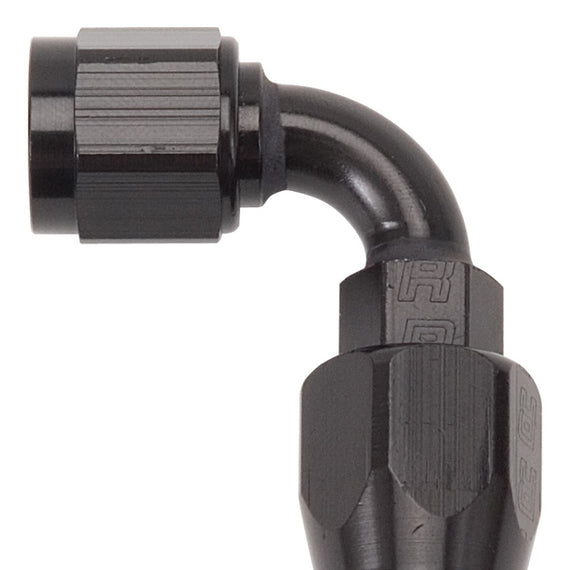 Russell Performance -10 AN Black 90 Degree Full Flow Hose End