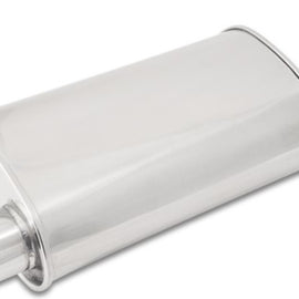 Vibrant StreetPower Oval Muffler 5in x 9in x 15in - 2.5in inlet/outlet (Offset-Offset Same Side)