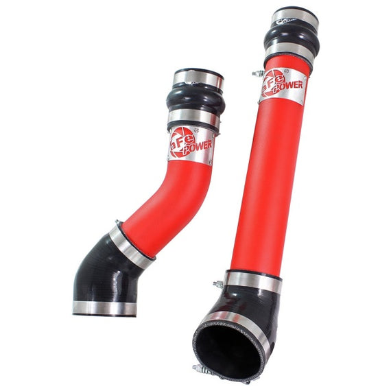 aFe Bladerunner Intercooler Tubes Hot & Cold Side 3.5in 94-02 Dodge Diesel Trucks L6-5.9L (td) - Red