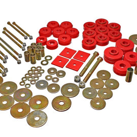 Energy Suspension 67-72 Denali XL/Suburban/Yukon XL 2WD/4WD/67-95 K-5 Blazer Red Body(cab) Mount Set