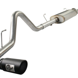 aFe MACHForce XP Exhausts Cat-Back SS-409 EXH CB Toyota Tundra 10-11 V8-5.7L 145.7 WB (blk tip)