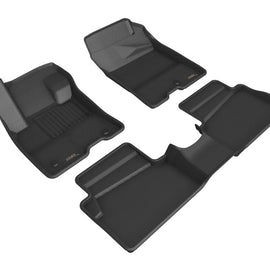 3D MAXpider 2022 Ford Maverick Hybrid  Kagu 1st & 2nd Row Floormat - Black