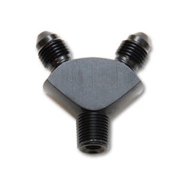 Vibrant -3AN x -3AN x 1/8in NPT Y-Adapter Fitting - Aluminum