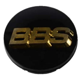 BBS Center Cap 70.6mm Black/Gold (3-tab) (56.24.080)