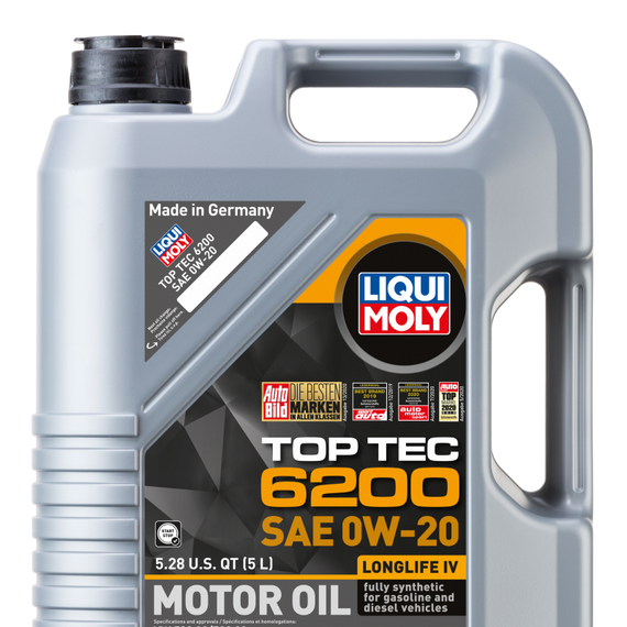 LIQUI MOLY 5L Top Tec 6200 Motor Oil SAE 0W20