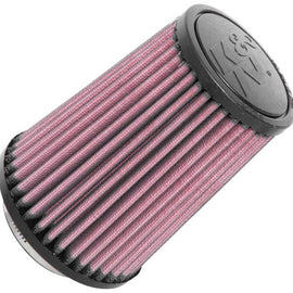 K&N Universal Rubber Filter 2-1/2in Flg / 4-1/2in OD B / 3-1/2in OD T / 6in H - Black Top