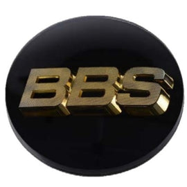 BBS Center Cap 70.6mm Black/Gold (4-tab) (56.24.120)