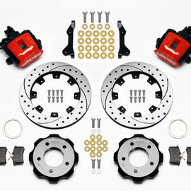 Wilwood Combination Parking Brake Rear Kit 12.19in Drilled Red 2006-Up Civic / CRZ