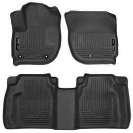 Husky Liners 15 Honda Fit Weatherbeater Black Front and Second Seat Floor Liners