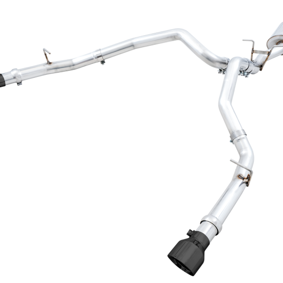 AWE Tuning 19-21 RAM 1500 5.7L (w/Cutouts) 0FG Dual Rear Exit Cat-Back Exhaust - Diamond Black Tips