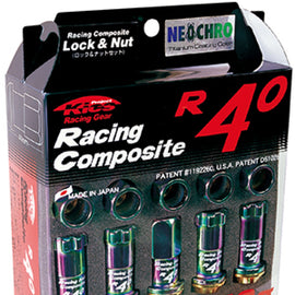 Project Kics 12x1.25 R40 Lug Nuts - Neo Chrome (16+4 Locks)