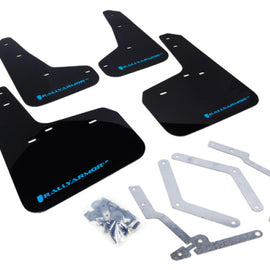 Rally Armor 12-19 Ford Focus ST / 16-19 RS Black UR Mud Flap w/Nitrous Blue Logo