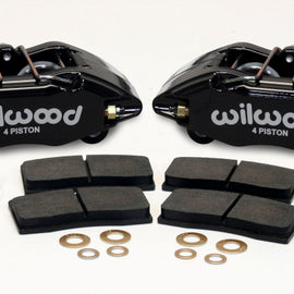 Wilwood DPHA Front Caliper & Pad Kit Black Honda / Acura w/ 262mm OE Rotor