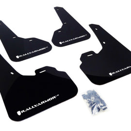 Rally Armor 10-13 Mazda3/Speed3 (Hatch/Sedan) Black UR Mud Flap w/White Logo