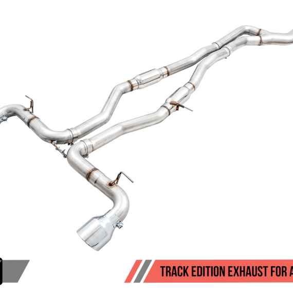 AWE Tuning 2020 Toyota Supra A90 Track Edition Exhaust - 5in Chrome Silver Tips