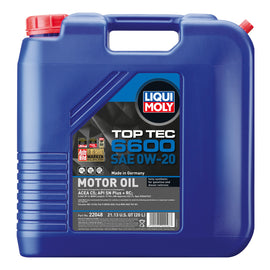 LIQUI MOLY 20L Top Tec 6600 Motor Oil SAE 0W20