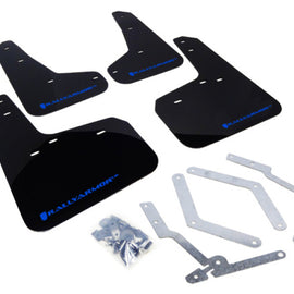 Rally Armor 12-19 Ford Focus ST / 16-19 RS Black Mud Flap w/Blue Logo