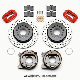 Wilwood Forged Dynalite P/S Park Brake Kit Drilled Red 12 Bolt 2.75in offset Staggered Shock