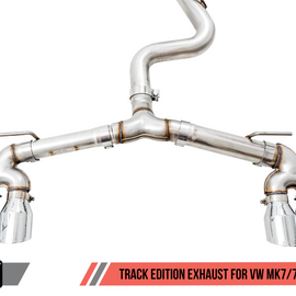 AWE Tuning Mk7 Golf R Track Edition Exhaust w/Chrome Silver Tips 102mm