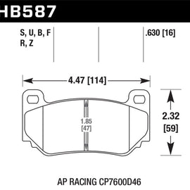 Hawk 2002-2004 Audi A6 (Front Rotors 320mm) HPS 5.0 Rear Brake Pads