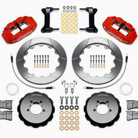 Wilwood Narrow Superlite 6R Front Hat Kit 12.88in Red 2012-Up Toyota / Scion FRS w/ Lines