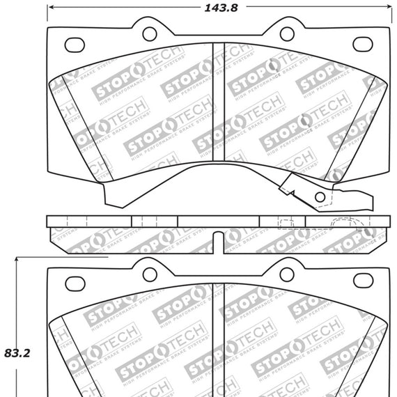 StopTech 13-18 Toyota Land Cruiser Performance Front Brake Pads