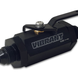 Vibrant -8AN to -8AN Male Shut Off Valve - Black