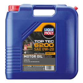 LIQUI MOLY 20L Top Tec 6200 Motor Oil SAE 0W20