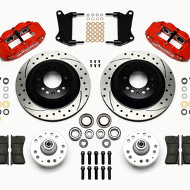 Wilwood Narrow Superlite 6R Front Hub & 1PC Rtr Kit 12.88in Dril -Red 67-69 Camaro 64-72 Nova