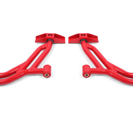 BMR 10-14 Ford Mustang / Shelby GT500 Non-Adj. Lower A-Arms (Poly/Delrin) - Red