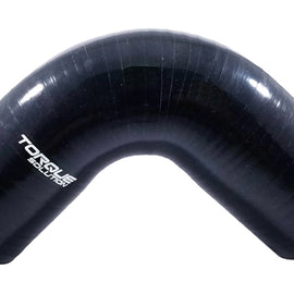 Torque Solution 90 Degree Silicone Elbow: 2.5 inch Black Universal