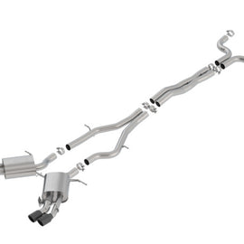 Borla 16-18 Cadillac CTS-V 6.2L V8 2.75in Diameter S Type Catback Exhaust w/ Valves Black Chrome Tip