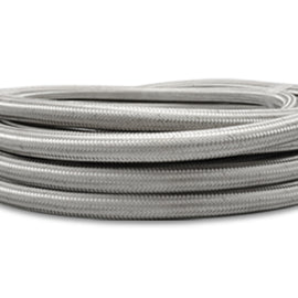 Vibrant SS Braided Flex Hose with PTFE Liner -8 AN 0.42in ID (20 foot roll)